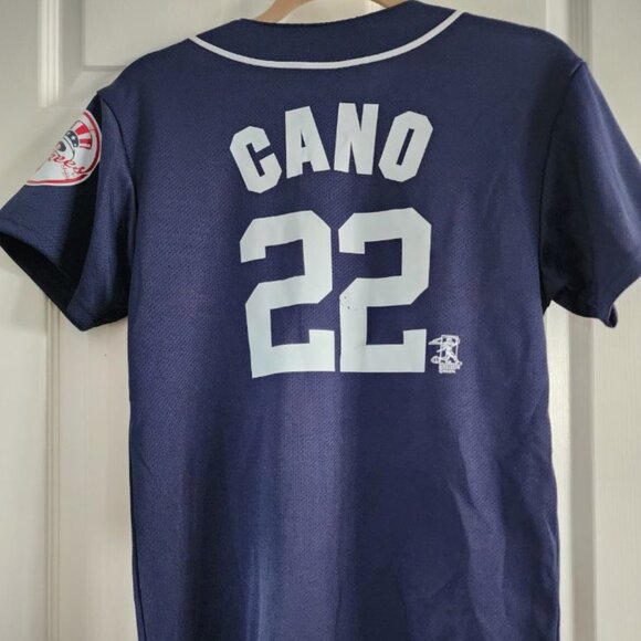 MAJESTIC ROBINSON CANO NEW YORK YANKEES YOUTH JERSEY - Picture 1 of 5
